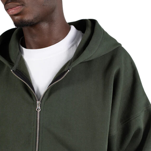 Jersey de algodón pesado unisex, sudaderas con capucha de cuello falso, ropa de calle personalizada del fabricante, sin cuerdas, digital, liso, de invierno - Product Image 3