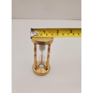 ¡GRAN DESCUENTO! Reloj de arena de latón macizo Arena blanca Formas y tamaños personalizados Objeto náutico fantástico aceptable - Product Image 3