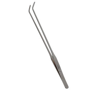 <b>Aquarium</b> Cleaning Tools Stainless Steel Small Tweezer Straight Curved Tong 8 Inches Luxury Eco-Friendly Aquascaping Desktop - Product Image 1