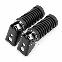 Pédales de porte arrière de moto SYCT en plastique et acier inoxydable, repose-pieds compatibles avec Suzuki GN125 HJ125-8 GS125 CG125 Cruiser Retro