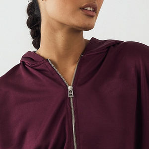 Sudadera con Diseño Recortado y Cierre de Cremallera Metálica / Diseño de Alta Calidad para Mujer, Ligera pero Cálida, Ropa Informal para Estar en Casa - Product Image 2