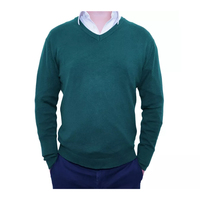 Maßgeschneiderter Herren-Winterpullover Warm Bequem 100% Baumwolle V-Ausschnitt Pullover mit Knopfverzierung Langer Lässiger Langlebiger Pullover aus BD
