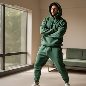 Ropa deportiva para hombre Sudadera con capucha de invierno Pantalones de chándal Conjuntos de Jogger Jersey Chándal con capucha y pantalones de chándal - Product Image 5