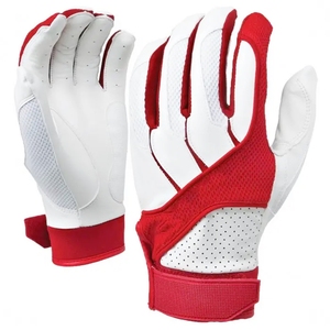 Team Custom Baseball Batting Gloves Anti-Slip Leather Palm Reinforced Thumb Zone Stretch Panels ODM Bulk Order Batting Gloves - Product Image 3