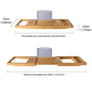 Freestanding Luxury Bamboo Bath Caddy Traditional for <b>Relaxing</b> Organized Bath Bathroom Supplies <b>Set</b> for Hotels Personal Use <b>Gift</b> - Product Image 3