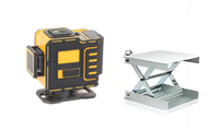 Niveau laser rotatif 4D industriel à 16 lignes vertes auto-nivelant à 360 degrés avec batterie au lithium pour usage extérieur et bricolage