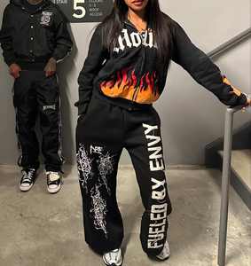 Survêtements personnalisés pour femmes, sweat à capuche zippé et pantalon, ensembles de jogging, survêtements unisexe avec impression du logo - Product Image 6