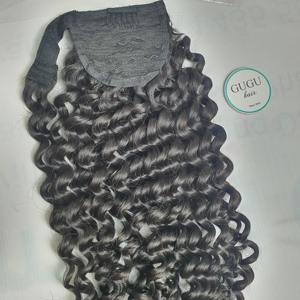 10-22 pulgadas Raw Super Double Drawn Kinky Curly Remy Hair Bundles 12A Grado Extensiones de cabello humano de trama vietnamita - Product Image 1