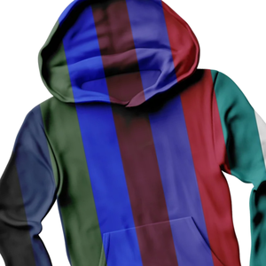 Sweat à capuche à rayures multicolores pour hommes et femmes Sweat-shirt en molleton doux Streetwear Stylish Casual Winter Wear Hoodie - Product Image 5