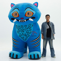 Alquiler de Disfraz de Tigre Inflable de Tamaño Real con Cuatro Patas, Divertido y Encantador, para Adultos Unisex, Pascua/Halloween