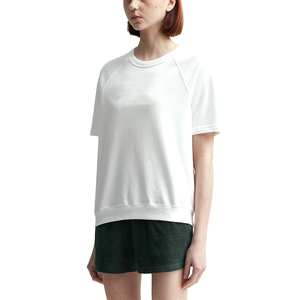 Jersey de invierno de lana de gran tamaño con logotipo personalizado, Sudadera de cuello redondo para mujer, ropa de calle de algodón 100% bordada de alta calidad - Product Image 2