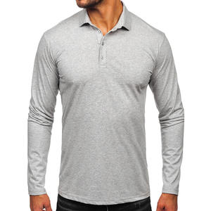 Nouveaux T-shirts Polo en coton pour hommes Manches longues Polyester Printemps et automne Impression T-shirts Polo confortables - Product Image 1