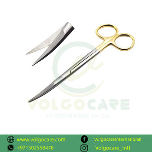 Vente en gros Volgocare International Extra Sharp Ciseaux chirurgicaux plaqués or incurvés de 5.5 pouces Coupe chirurgicale de précision durable - Product Image 2