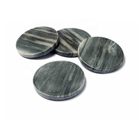 Ensemble de 6 sous-verres modernes en céramique marbrée avec support Sous-verres de table décoratifs pour boissons Ensemble de sous-verres en marbre pour table basse