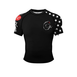 เสื้อยืดต่อยมวยรัดรูปแขนยาวสำหรับผู้ชายเสื้อออกกำลังกายผ้าซับลิเมชันปรับแต่งได้ - Product Image 5