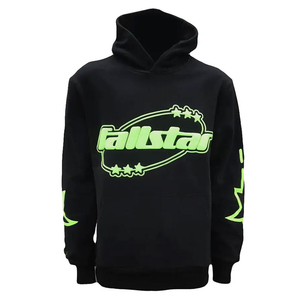 Sudadera con capucha acolchada, forro de felpa, aislamiento térmico, construcción gruesa para invierno, sudadera con capucha estampada estilo urbano - Product Image 1