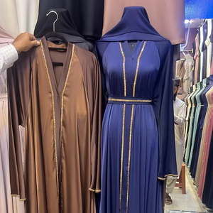 2024 Dubai Abaya hermoso color negro musulmán tradicional abaya trabajo manual caftan ropa islámica tradicional para mujeres - Product Image 1