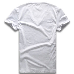 T-shirt vintage personnalisable poids lourd pour hommes 100% coton col rond Stone Washed blanc polyester/coton matériel - Product Image 2