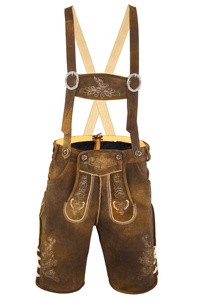 Lederhosen bavaroises - Tenue traditionnelle d'Oktoberfest pour homme - Knurz en cuir léger brodé - Product Image 2