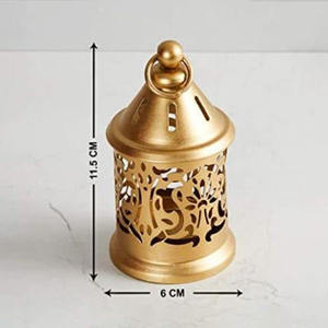 Classical Design Iron Hanging & Etching Candle Holder <b>Lantern</b> Hot Selling for Home Decor Modern Design Ideal Size Gold Finished - Product Image 2