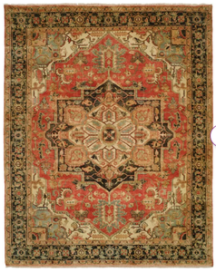 Alfombra persa de tejido atemporal, Alfombra de lana y algodón anudada a mano, patrón Floral tradicional, lavable de alta calidad - Product Image 1