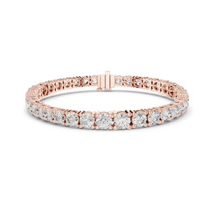 Bracelet tennis en diamant de laboratoire 13,198 CT, taille brillant rond, or 18 carats, 14 carats, 10 carats et argent 925, or rose, or jaune, or blanc - Product Image 2