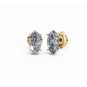 Pendientes de Diamantes Solitarios Marquise de Alta Calidad en Oro de 18 Quilates para Tus Ojos, Joyería Cultivada en Laboratorio, Venta al por Mayor B2B para Exportación - Product Image 4