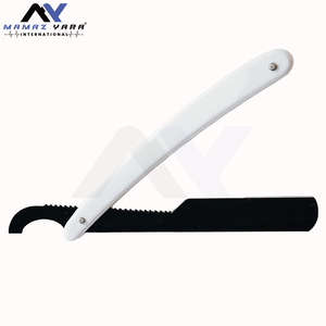 Afeitadora manual plegable blanca y negra profesional para hombres Barber Turkish Razor Barbershop Products - Product Image 1