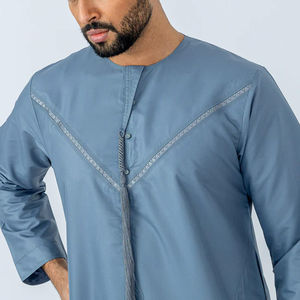 Última colección de 2024, Jubba árabe con estilo para hombres, Thobes, superventas, thobes para hombres a precio de mayorista, OEM personalizado - Product Image 6