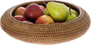 ตะกร้าผลไม้ทรงกลมหวายธรรมชาติ - Product Image 3