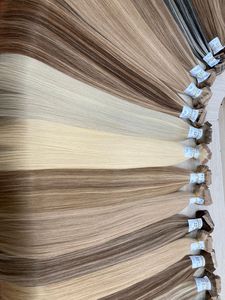 Prix de gros 20 pouces Ombre Couleur 6C/18 Vietnamien De Luxe Double Dessiné Remy Extensions de Cheveux Droite Normale Bande Queues de Cheval - Product Image 4