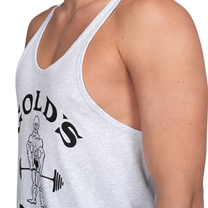 Mens <b>Grey</b> Classic Stringer Golds Gym Muscle Tank Top Bodybuilding Workout Sleeveless Training <b>Vest</b> Fitness Wear for Gym - Product Image 5