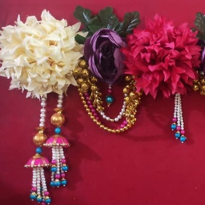 ม่านแขวนผนังสไตล์วินเทจสำหรับตกแต่งบ้านม่านแขวน100% ผ้าฝ้ายหลากสีงานทำมือสไตล์อินเดีย - Product Image 1