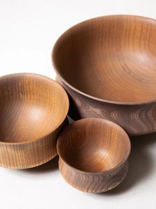 Bol de service en bois au design antique pour la maison et l'hôtel avec logo personnalisé - Product Image 4