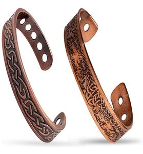 Pulseras de Cobre Sólido de Alta Calidad para Sanación, Brazaletes de Seda, Brazaletes de Cobre Puro al 99.99% para Mujer - Product Image 4