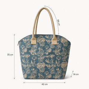 Sac fourre-tout de plage en jute et PP teint sur mesure 42x35x14 cm, logo imprimé en sérigraphie, fournisseur en gros OEM ODM marque privée pour la vente au détail - Product Image 3
