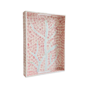 Haute Qualité Rose Clair Nacre Incrustation Plateau Rectangle Servir Plateau De Nourriture Pour La Maison Et La Cuisine En Gros Du Vietnam - Product Image 1