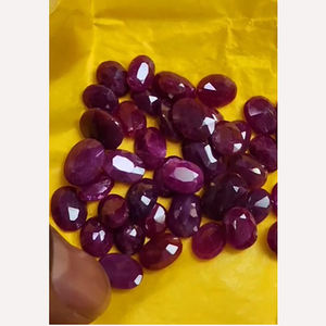 40 piezas de rubí natural 8x6mm 9x7mm faceta ovalada 76 Cts lote Iroc ventas piedra natal de alta calidad Manik piedras preciosas sueltas cortadas US $76 todo - Product Image 3