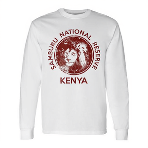 KENYA Samburu National Reserve Lion <b>African</b> Safari Tank <b>Top</b> Long Sleeve T-Shirt-Promotional Product - Product Image 2