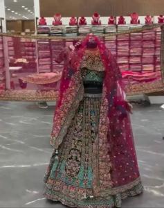 ผ้าลูกไม้ปักเลื่อมสำหรับผู้หญิงเสื้อผ้าปากีสถานของอินเดีย lehenga choli Cancan แคนวาสคอลเลคชั่นใหม่! - Product Image 1