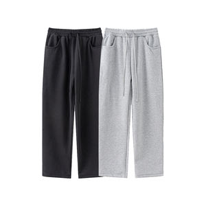 420 grammes coton lourd pantalons de survêtement pour hommes décontracté polaire jambe large pantalons amples pantalons de survêtement personnalisés pour hommes - Product Image 1