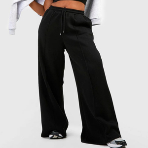 Pantalones de chándal de rizo francés de alta calidad, pantalones de chándal acampanados holgados de pierna ancha recta para correr de gran tamaño para mujer - Product Image 6