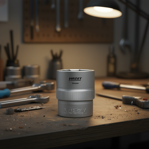 Hazet 3/8'' <b>12</b>-<b>Point</b> Square <b>Socket</b> with Traction Profile and Knurling - Product Image 3