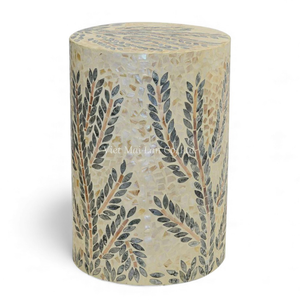 Tabourets de luxe en nacre, vente en gros, meubles de siège en incrustation de coquillages faits à la main - Product Image 2