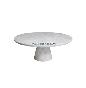 Support de serveur de gâteau en marbre de fruits pour anniversaire d'hôtel de mariage support en marbre de haute qualité approvisionnement en gros de l'Inde - Product Image 6