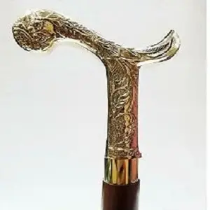 金属真鍮ハンドル杖付き男性と女性のための高品質の金属杖