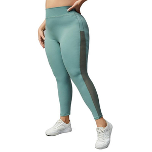 Vente en gros Leggings de fitness pour femmes taille haute et basse Leggings de fitness en coton extensible grande taille avec logo personnalisé pour femmes - Product Image 1