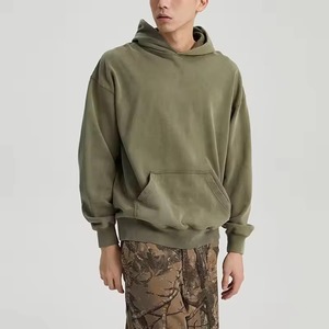 Sweat-shirts unisexes personnalisés en molleton 100% coton 380-500GSM, imprimés en relief et brodés, collection automne, coupe oversize, vente en gros - Product Image 3