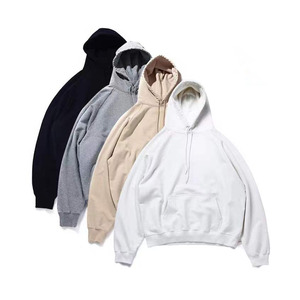 Sweat à capuche épais en molleton de coton thermique coupe classique pour homme, style streetwear hip-hop - Product Image 1