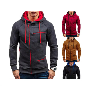 Marque de mode hommes manteau décontracté Tech polaire à capuche hommes fermeture éclair sweat à capuche automne et hiver Simple veste ample - Product Image 1